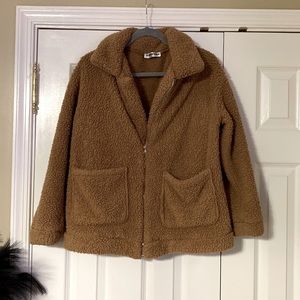 Brown teddy coat